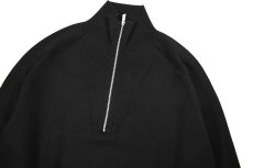 画像2: Calvin Klein Tech Knit Quarter Zip Sweater Black カルバンクライン (2)