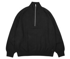 画像1: Calvin Klein Tech Knit Quarter Zip Sweater Black カルバンクライン (1)