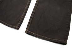 画像3: Deadstock Levi's 567 Loose Boot Cut Denim Pants Reactive Dye Brown リーバイス (3)