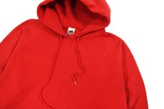 画像2: Used Fruit of the Loom Raglan Sleeve Blank Sweat Hoodie Red made in USA (2)