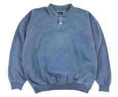 画像1: Used WEK The World Sweat Polo Indigo made in USA (1)