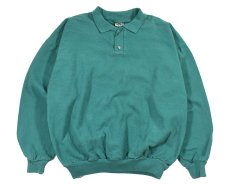 画像1: Deadstock Original Design Company Sweat Polo Jade made in USA (1)