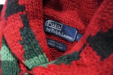 画像4: Used Polo Ralph Lauren Shawl Collar Hand Knit Sweater (4)