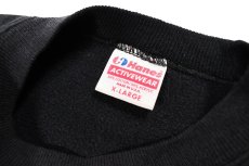 画像4: Used Hanes Raglan Sleeve Blank Sweat Shirt Black made in USA (4)