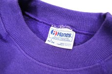 画像4: Used Hanes Raglan Sleeve Blank Sweat Shirt Purple made in USA (4)