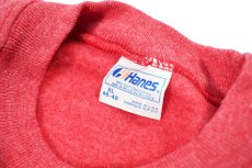 画像4: Used Hanes Raglan Sleeve Blank Sweat Shirt Red made in USA (4)