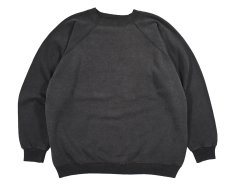 画像1: Used Hanes Raglan Sleeve Blank Sweat Shirt Black made in USA (1)