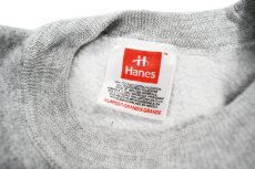 画像4: Used Hanes Raglan Sleeve Blank Sweat Shirt Grey (4)