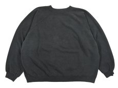 画像1: Used Hanes Raglan Sleeve Blank Sweat Shirt Black (1)