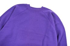 画像2: Used Hanes Raglan Sleeve Blank Sweat Shirt Purple made in USA (2)