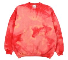 画像1: Used Hanes Bleached Sweat Shirt Red made in USA (1)