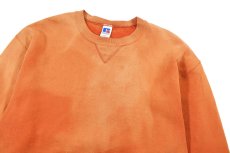 画像2: Used Russell Athletic Bleached Sweat Shirt Orange (2)