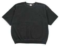 画像1: Used Nike Short Sleeve Sweat Shirt Over Dye Black made in USA (1)