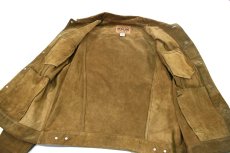 画像5: Used Gap Suede Trucker Jacket Brown (5)