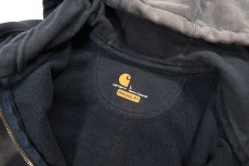 画像4: Used Carhartt Zip Sweat Hoodie Fade Navy (4)