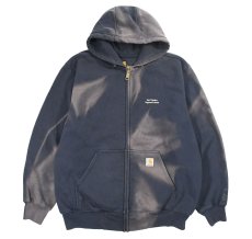 画像1: Used Carhartt Zip Sweat Hoodie Fade Navy (1)