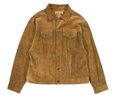 画像1: Used Gap Suede Trucker Jacket Brown (1)