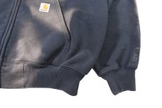 画像3: Used Carhartt Zip Sweat Hoodie Fade Navy (3)