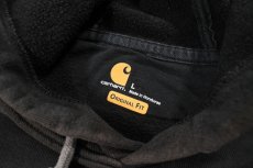 画像4: Used Carhartt Sweat Hoodie Fade Black (4)