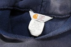 画像4: Used Carhartt Sweat Hoodie Fade Navy made in USA (4)