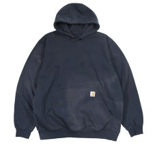 画像1: Used Carhartt Sweat Hoodie Fade Navy (1)