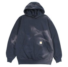 画像1: Used Carhartt Sweat Hoodie Fade Navy (1)