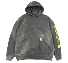 画像1: Used Carhartt Sweat Hoodie Fade Charcoal (1)