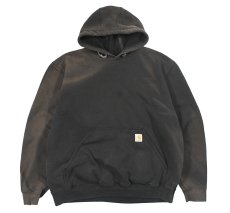 画像1: Used Carhartt Sweat Hoodie Fade Black (1)