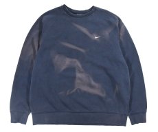 画像1: Used Nike Raglan Sleeve Sweat Shirt Fade Navy (1)