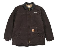 画像1: Used Carhartt Duck Ridge Coat Dark Brown (1)