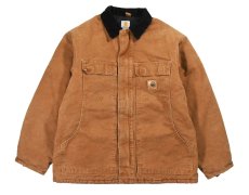 画像1: Used Carhartt Duck Insulated Traditional Coat Brown (1)