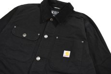 画像2: Used Carhartt Duck Unlined Chore Coat Black (2)