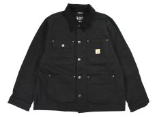 画像1: Used Carhartt Duck Unlined Chore Coat Black (1)