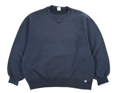 画像1: Used Russell Athletic Blank Sweat Shirt Navy made in USA (1)