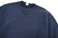 画像2: Used Russell Athletic Blank Sweat Shirt Navy made in USA (2)