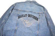 画像6: Used Biker Blues Harley-Davidson Denim Jacket made in USA  (6)