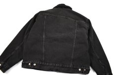 画像8: 96' Used Levi's Denim Sherpa Jacket Black made in USA (8)