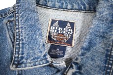 画像4: Used Biker Blues Harley-Davidson Denim Jacket made in USA  (4)