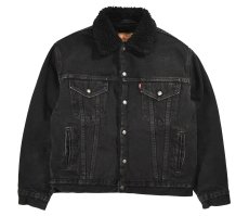 画像1: 96' Used Levi's Denim Sherpa Jacket Black made in USA (1)