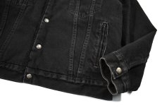 画像3: 96' Used Levi's Denim Sherpa Jacket Black made in USA (3)