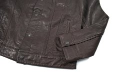 画像3: Levi's Leather Trucker Jacket Brown リーバイス (3)