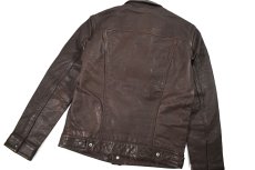 画像6: Levi's Leather Trucker Jacket Brown リーバイス (6)