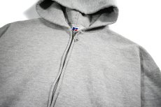 画像2: Used Russell Athletic Blank Zip Sweat Hoodie Grey (2)