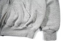 画像3: Used Russell Athletic Blank Zip Sweat Hoodie Grey (3)