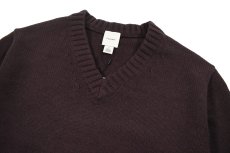 画像2: Calvin Klein V-Neck Knit Sweater Brown カルバンクライン (2)