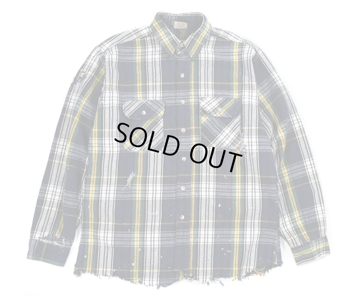 画像1: Used Five Brothers Customized Heavy Flannel Shirt made in USA (1)