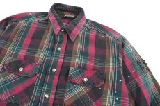 画像2: Used Five Brothers Customized Heavy Flannel Shirt (2)