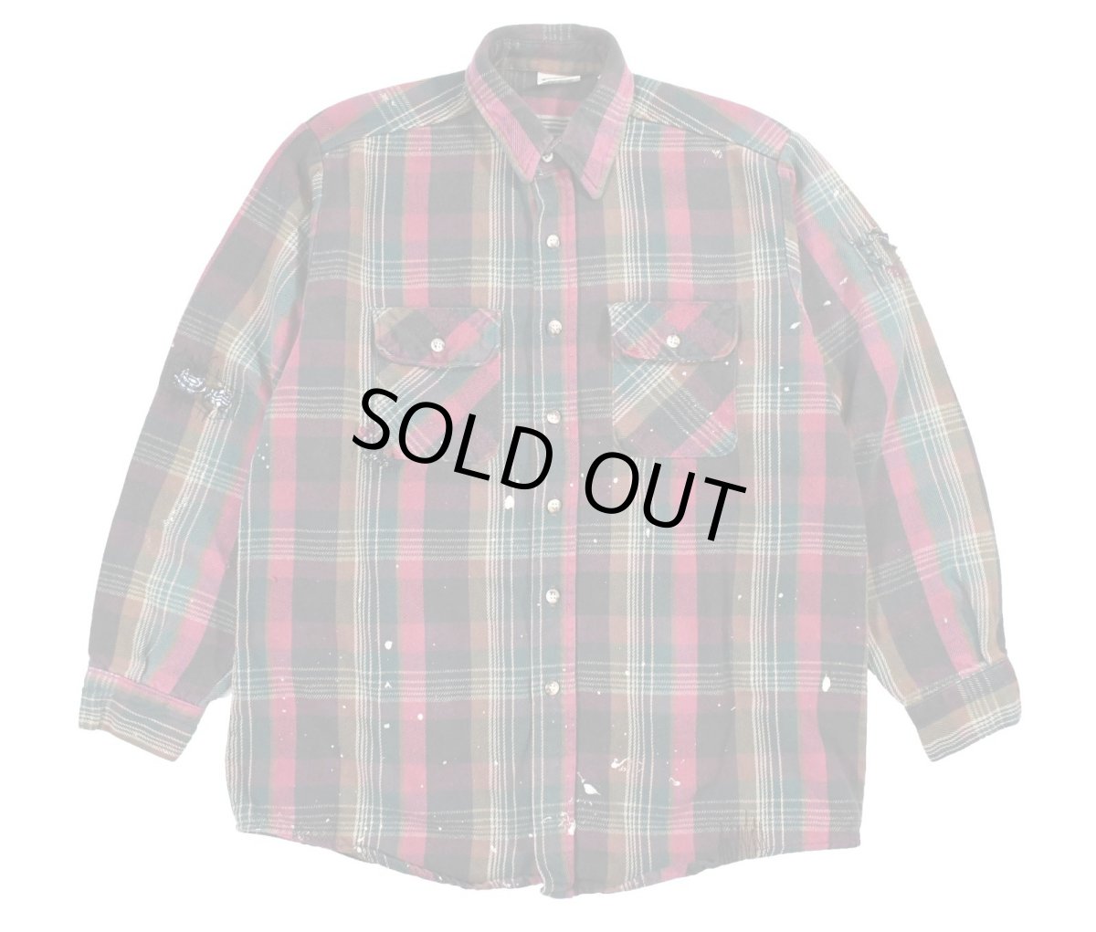 画像1: Used Five Brothers Customized Heavy Flannel Shirt (1)