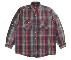 画像1: Used Five Brothers Customized Heavy Flannel Shirt (1)