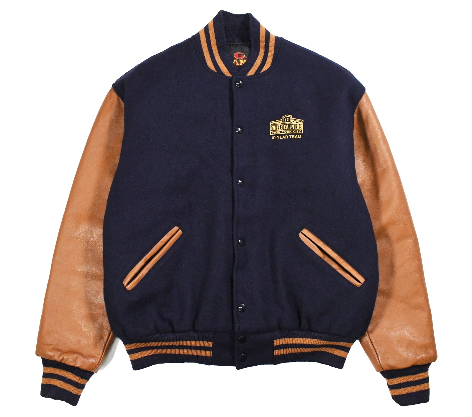 Used Game Sportswear Melton/Leather Varsity Jacket 